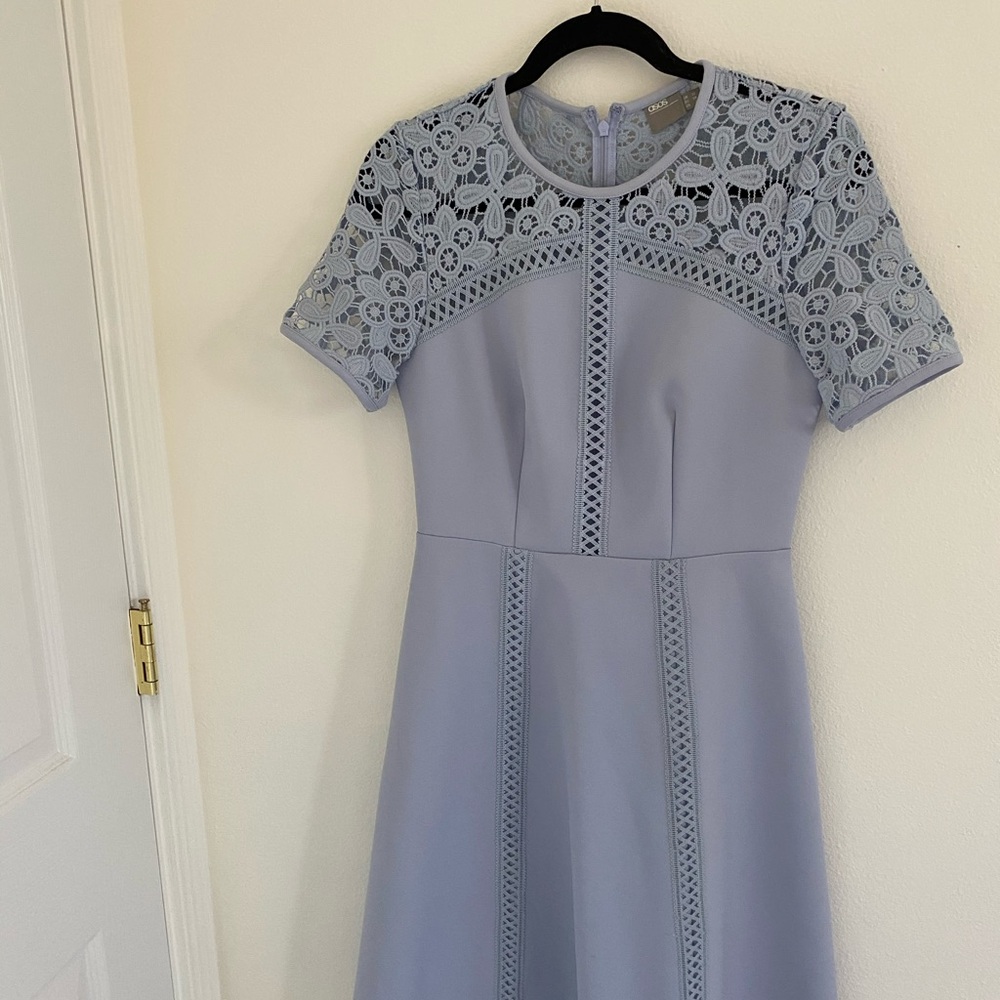 Blue Lace Midi Dress